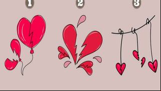 Al elegir uno de los corazones conocerás cómo eres realmente en el amor