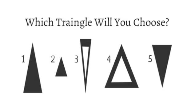 TEST VISUAL | Esta imagen te muestra cinco triángulos. Escoge uno. (Foto: namastest.net)