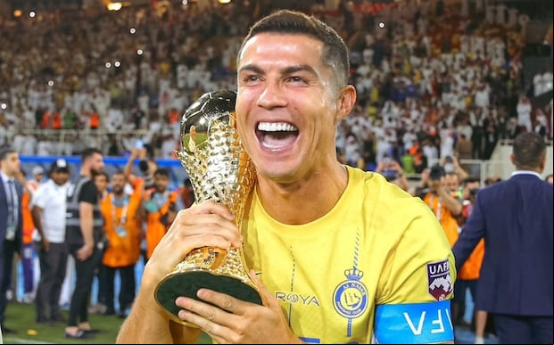 Cristiano Ronaldo festejó su primer título con Al Nassr. (Foto: Al Nassr)