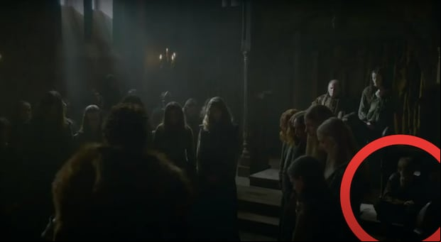 Daniel Wiffen como extra en el episodio "Las lluvias de Castemere" de "Game of Thrones" (Foto: Daniel Wiffen / YouTube)