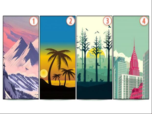 TEST VISUAL | Esta imagen te muestra cuatro paisajes diferentes. Señala cuál es el mejor para ti. (Foto: namastest.net)