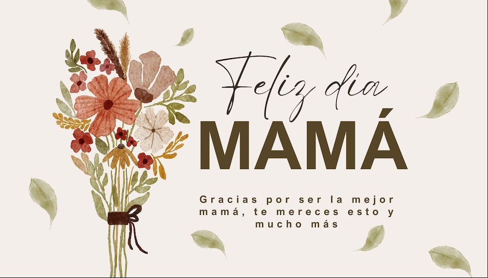 “En mi calendario pone que hoy tengo que felicitarte, mamá, y decirte lo mucho que te quiero. Pero yo, en realidad, te quiero todos los días del año. ¡Gracias por todo, mami!” (Foto: Canva.com)