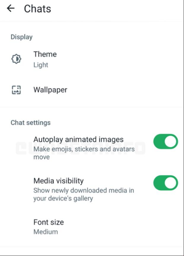 Vista previa de la función para desactivar las animaciones de los stickers y avatares. (Foto: WabetaInfo)