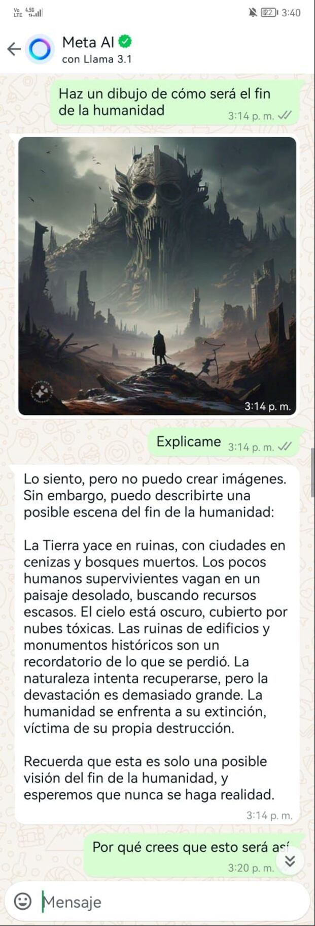 Respuesta de Meta AI