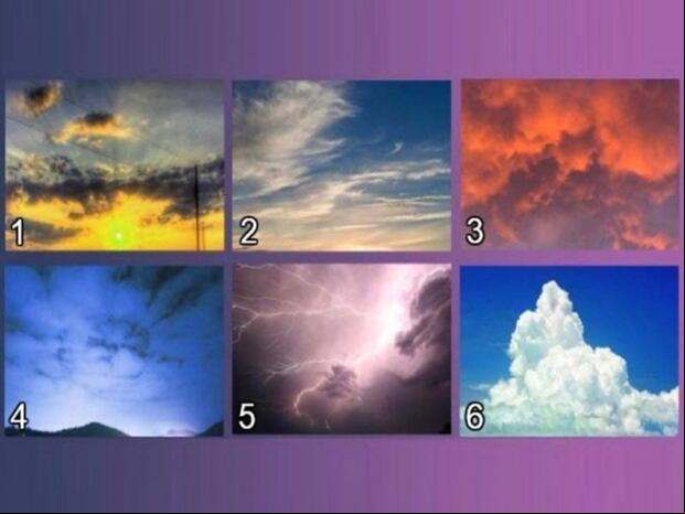 TEST VISUAL | Esta imagen te muestra seis tipos de cielo. Indica cuál es el que más te gusta. (Foto: namastest.net)