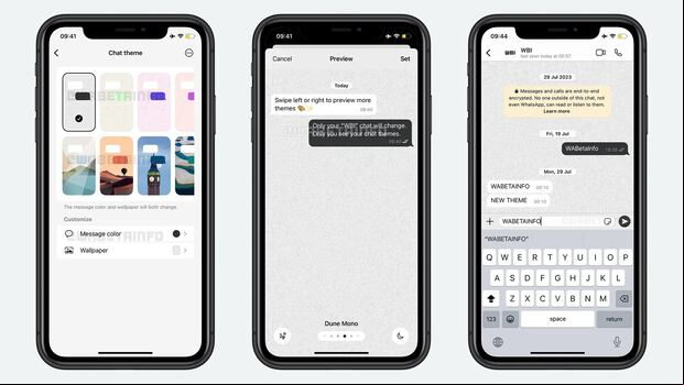 Temas predeterminados para WhatsApp (WABetaInfo)