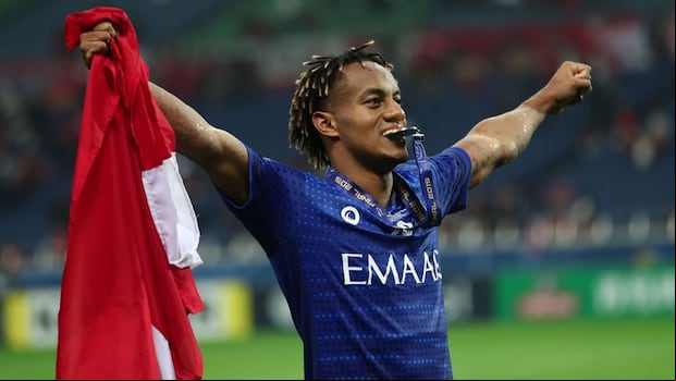 En 2018, André Carrillo llegó al club Al-Hilal, donde registró nueve títulos: Supercopa de Arabia Saudita (2), Liga Profesional Saudí (3), Copa del Rey de Campeones (2) y Champions League de Asia (2). (Foto Reuters)