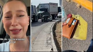 TikToker se pone a llorar al acabarse la gasolina de su automóvil y provocar tráfico en plena carretera