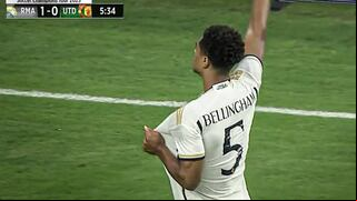 ¡Se estrenó en las redes! Gol de Bellingham en Real Madrid vs. Manchester United