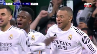 ¡A los 4 minutos! Golazo de Kylian Mbappé para el 1-0 del Real Madrid vs. Manchester City