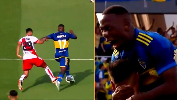 Desborde y asistencia de Luis Advíncula en el triunfo 3-2 de Boca Juniors sobre River Plate