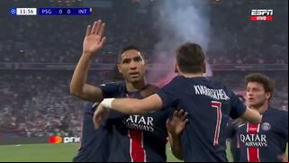 ¡Tiki-taka! Gol de Hakimi para el 1-0 del PSG vs. Inter, en la final de la Champions