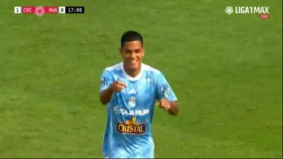 Gol de Joao Grimaldo para el 1-0 de Cristal vs. Huancayo. (Video: Liga 1 MAX)