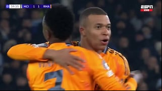 ¡Entró pidiendo permiso! Gol de Kylian Mbappé para el 1-1 del City vs. Real Madrid