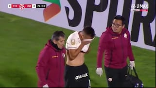 No pudo continuar: Martín Pérez Guedes salió lesionado del Universitario vs. Cienciano