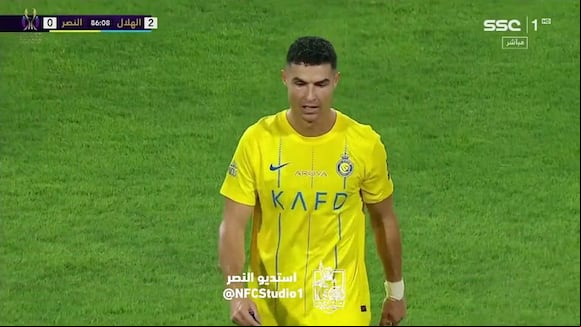 Cristiano Ronaldo se marchó molesto tras ser expulsado. (Video: SSC)