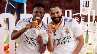 “Le escribí un mensaje”: Benzema confesó cómo está Vinícius Jr. tras perder el Balón de Oro a último minuto