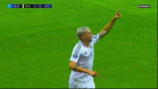 Tras jugada de Vinícius: el gol de Valverde para el 1-0 de Real Madrid vs. Atalanta