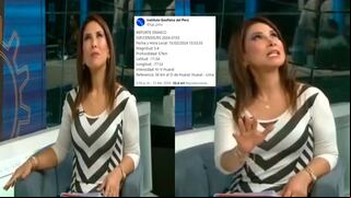 ¡Susto en plena transmisión! La reacción de Jennifer Cerecida ante el temblor 5.4 en Lima