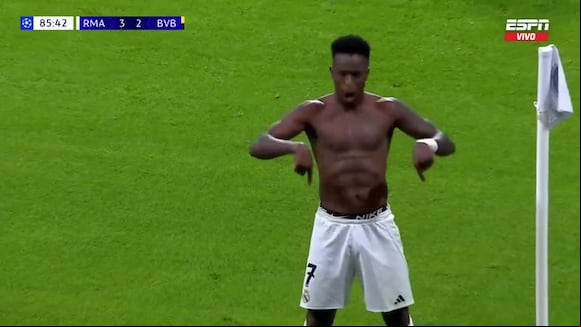 Gol de Vinícius Junior para el 4-2 del Real Madrid. (Vídeo: ESPN).