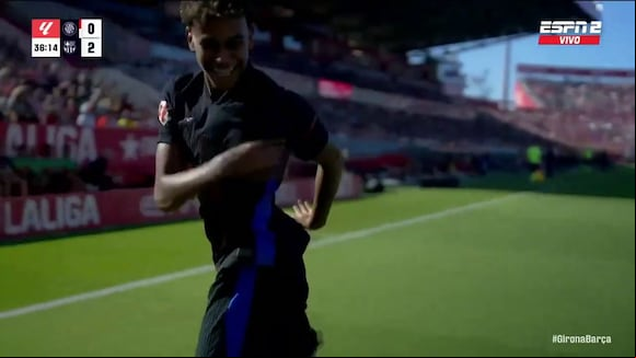 El segundo gol y doblete de Yamal en Barcelona vs Girona. (Video: ESPN)