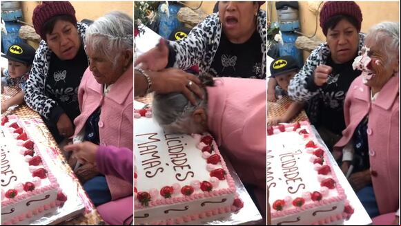 Abuelita sufre la tradicional ‘mordida’, sonríe pero se indignan en las redes sociales. (TikTok/denniselegaria)