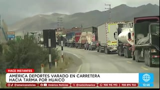 ¡Iban a cubrir el Alianza Lima vs. ADT! Equipo de América Deportes varado en carretera por huaico
