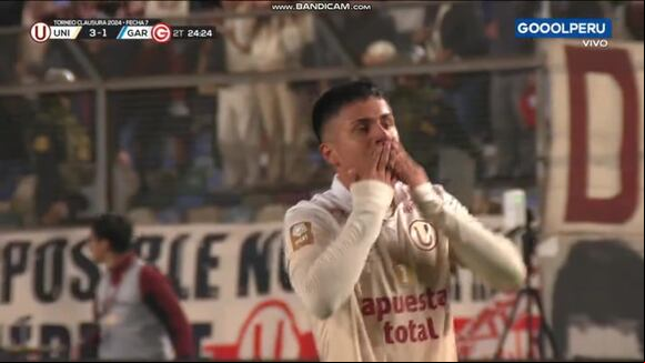 Jairo Concha marcó el 3-1 de Universitario sobre Garcilaso. (Video: GOLPERU)