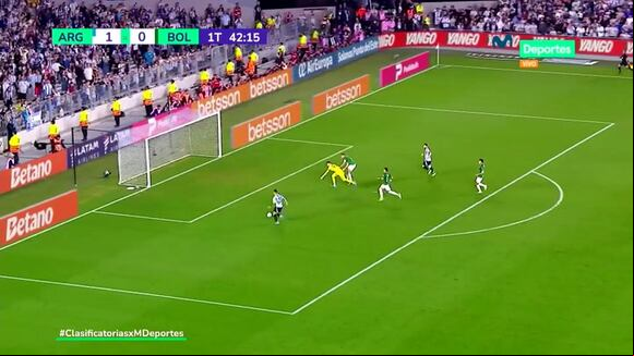 Asistencia de Lionel Messi para el 2-0 de Argentina vs Bolivia. (Video: Movistar Deportes)