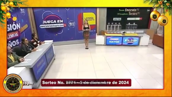 Lotería de Bogotá: resultado del jueves 5 de diciembre del 2024. (Video: EL RESULTADO)