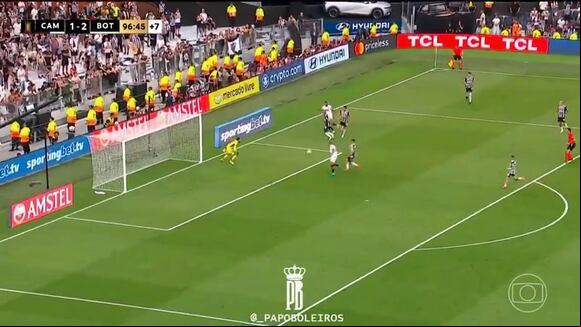 Gol de Júnior Santos para el 3-1 de Botafogo ante Atlético Mineiro. (Video: X)