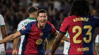 ¡No deja de mojar! Gol de Robert Lewandowski para el 1-0 de Barcelona vs Getafe