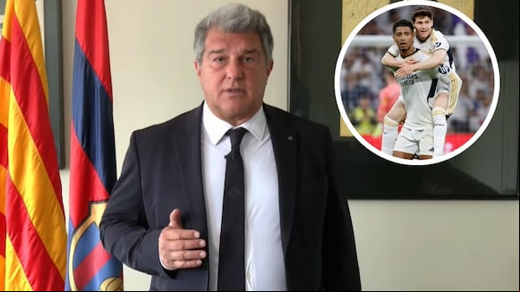 Joan Laporta realiza reclamo por gol no cobrado en clásico español. (Video: EFE)