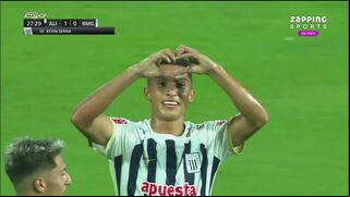 Su primer festejo con la blanquiazul: el gol de Kevin Serna para el 1-0 de Alianza Lima sobre Blooming