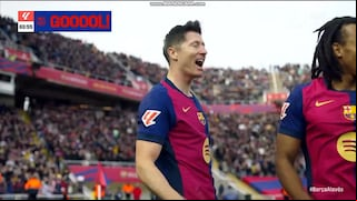 ¡Apareció Lamine Yamal! Gol de Robert Lewandowski para el 1-0 del Barcelona vs. Alavés