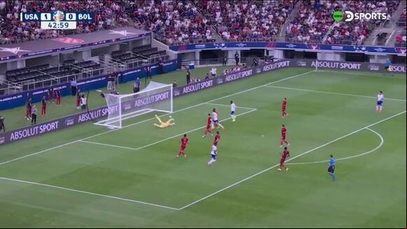 Así fue el gol de Balogun para el 2-0 de Estados Unidos vs Bolivia. (DSports)