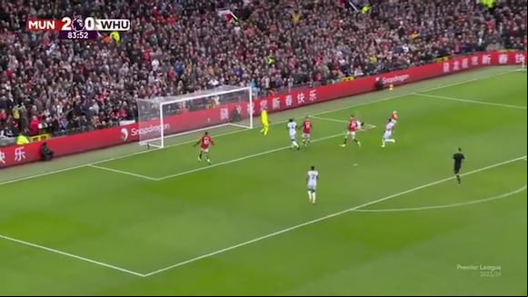 El segundo gol de Alejandro Garnacho para el 3-0 de Manchester United sobre West Ham. (Video: ESPN)