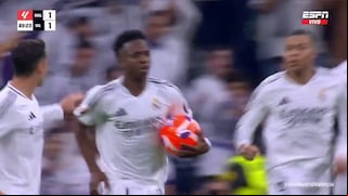 ¡Llegó el empate! Gol de Vinícius Júnior para el 1-1 del Real Madrid ante Valencia por LaLiga