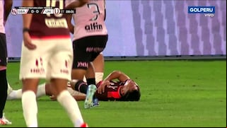 ¡Se fue lesionado! La dura caída del ‘Tunche’ Rivera en el Universitario vs. Sport Boys