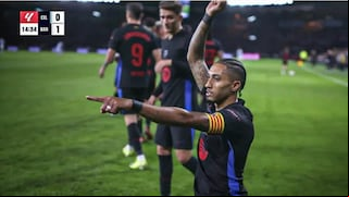 ¡Se adelanta sin problemas! Gol de Raphinha para el 1-0 de Barcelona vs. Celta