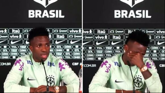 Vinicius Junior en conferencia de prensa