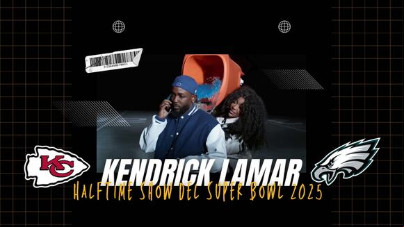Kendrick Lamar en el Halftime Show del Super Bowl 2025